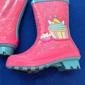 Kids Pink and Blue Rain Boots